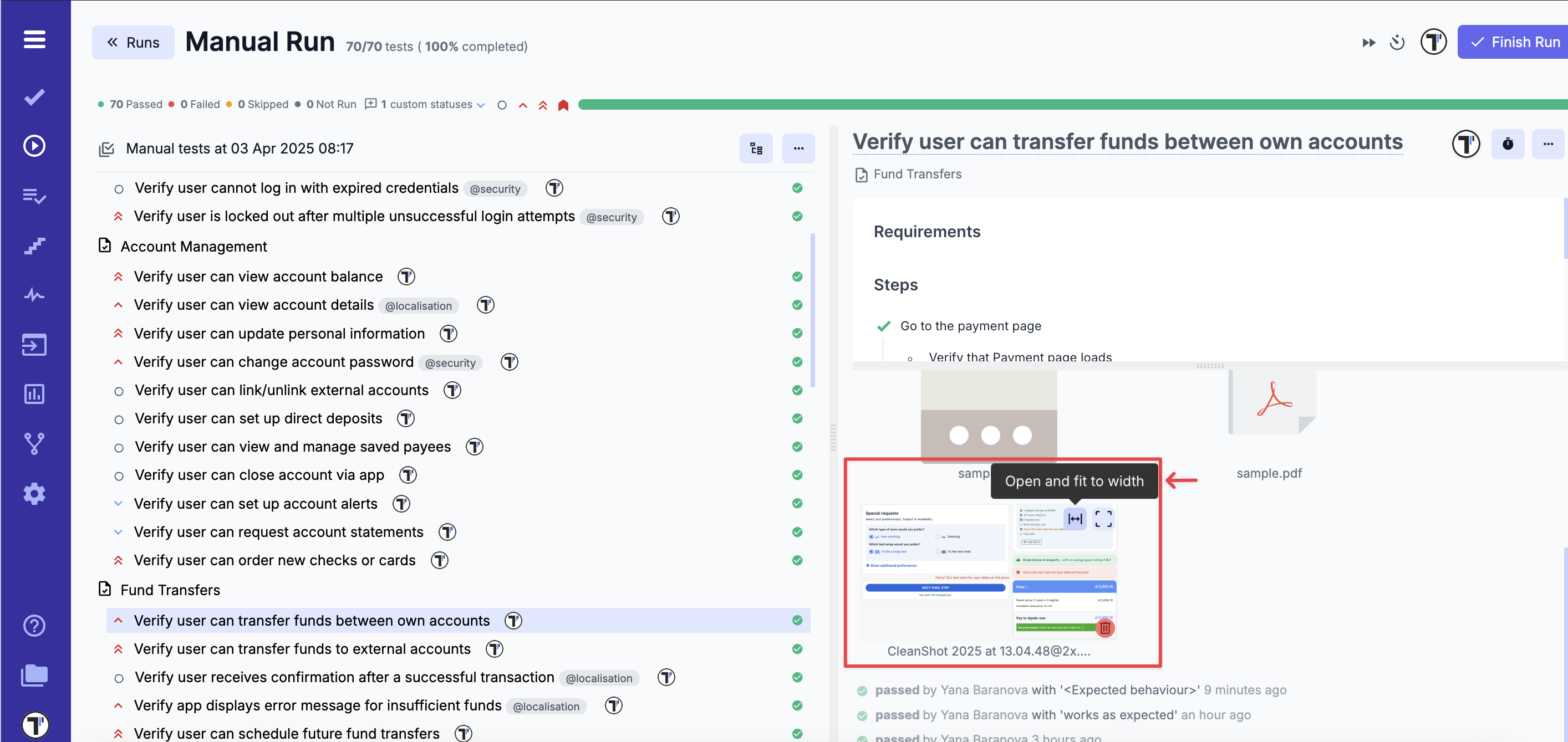 Open and fit to width